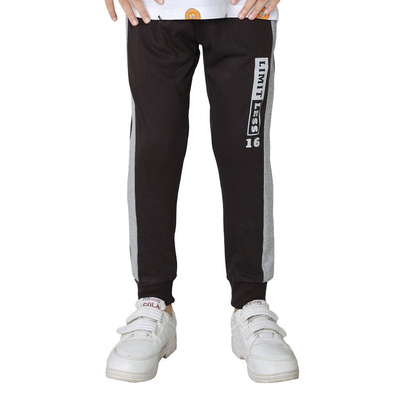 Boys Plain Track Pant|Brown