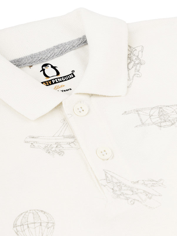 Vintage Aircraft Printed Polo