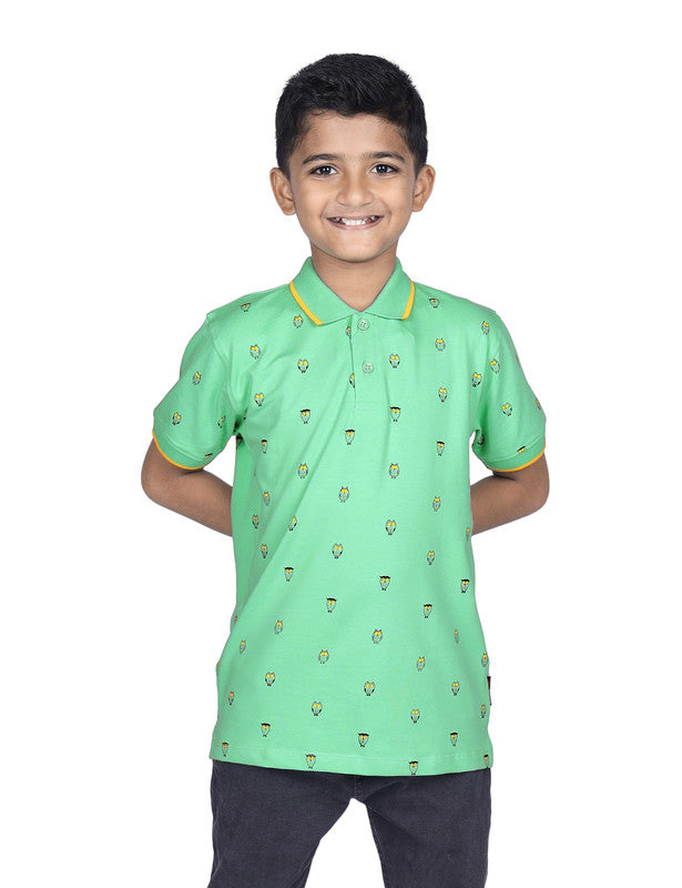 Sleepy Owl Printed Polo