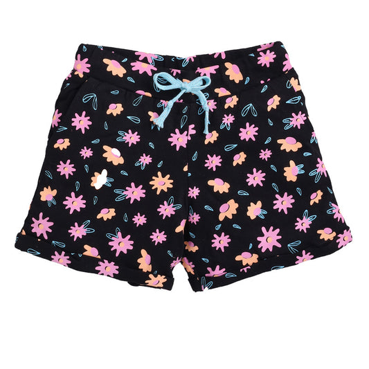 Floral Printed Shorts | Black