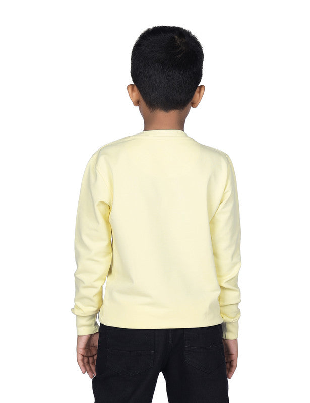 Transparent Yellow Graphic Sweatshirt