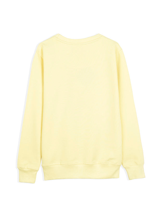 Transparent Yellow Graphic Sweatshirt