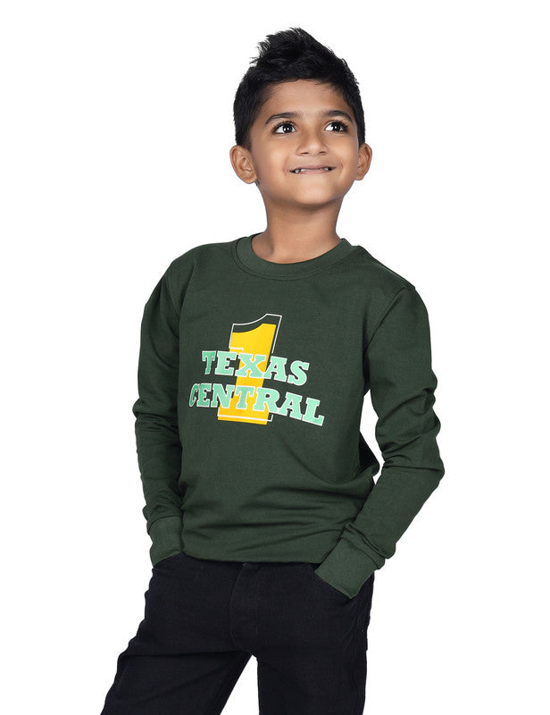 Olive Typographic Sweatshirt