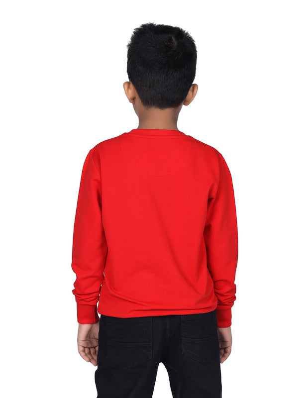 Red Typographic Sweatshirt