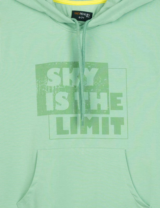 Typograhic Jade Hoodie