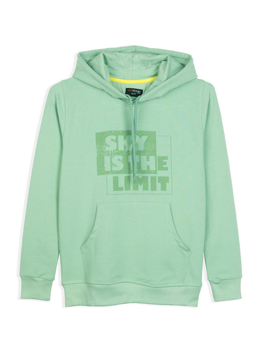 Typograhic Jade Hoodie