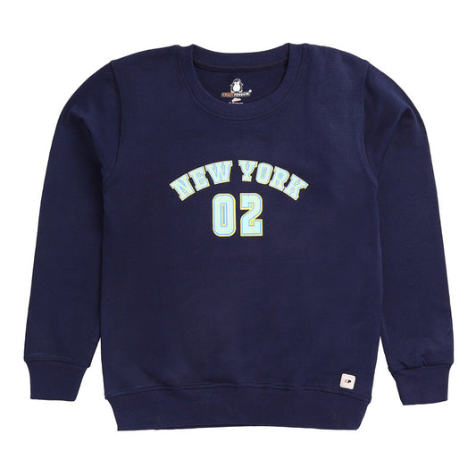 Navy Typographic Sweatshirt