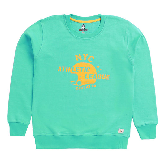 Ocean Green Typography Sweatshirt