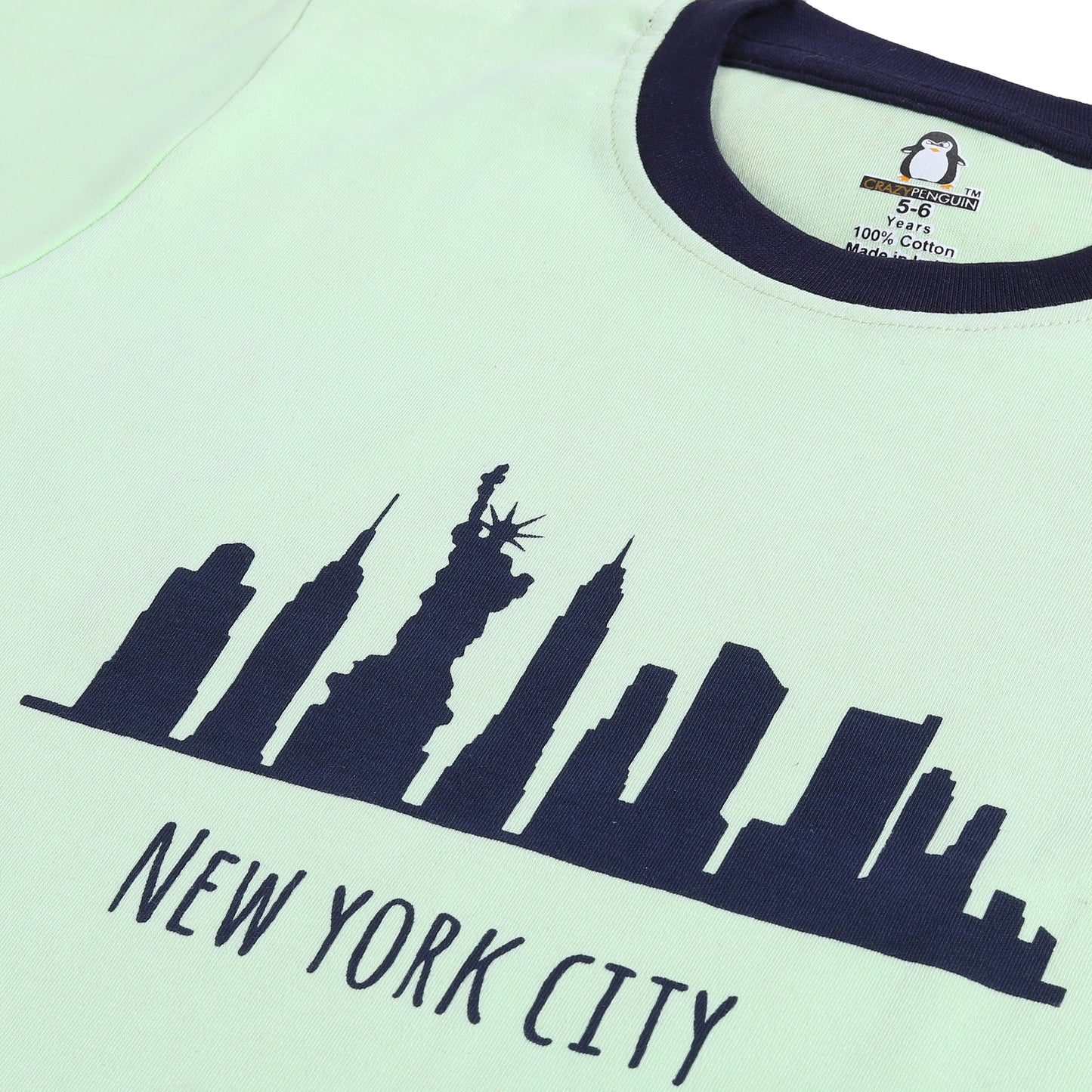 NY City Print Green T-shirt