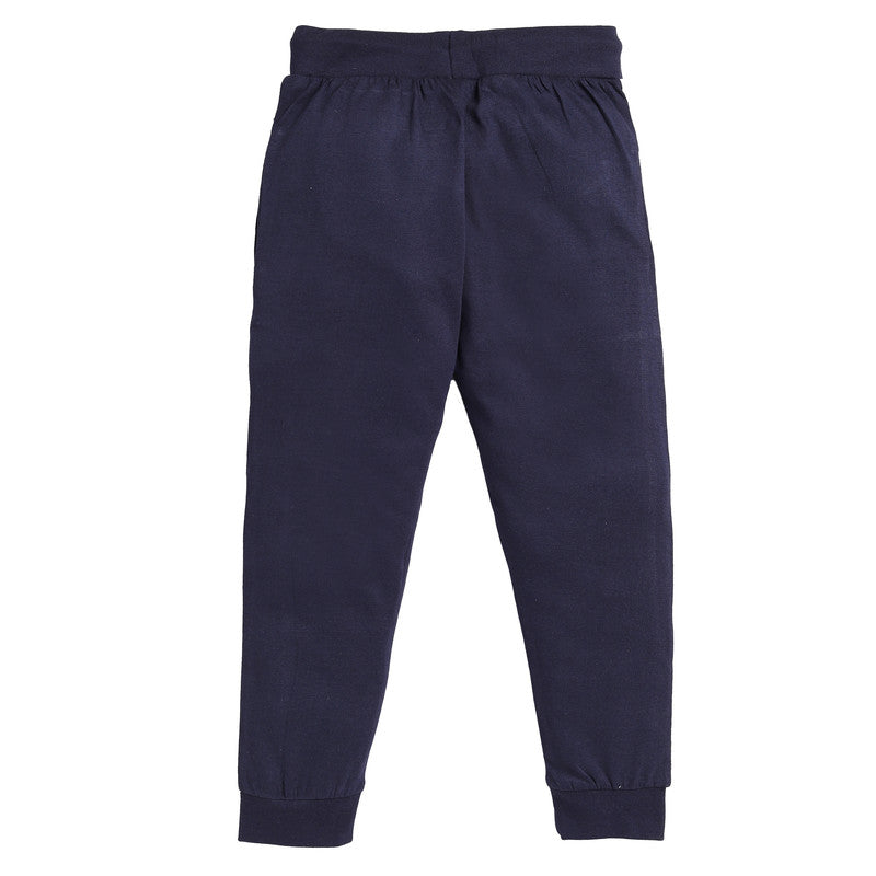 Boys Plain Track Pant|Navy