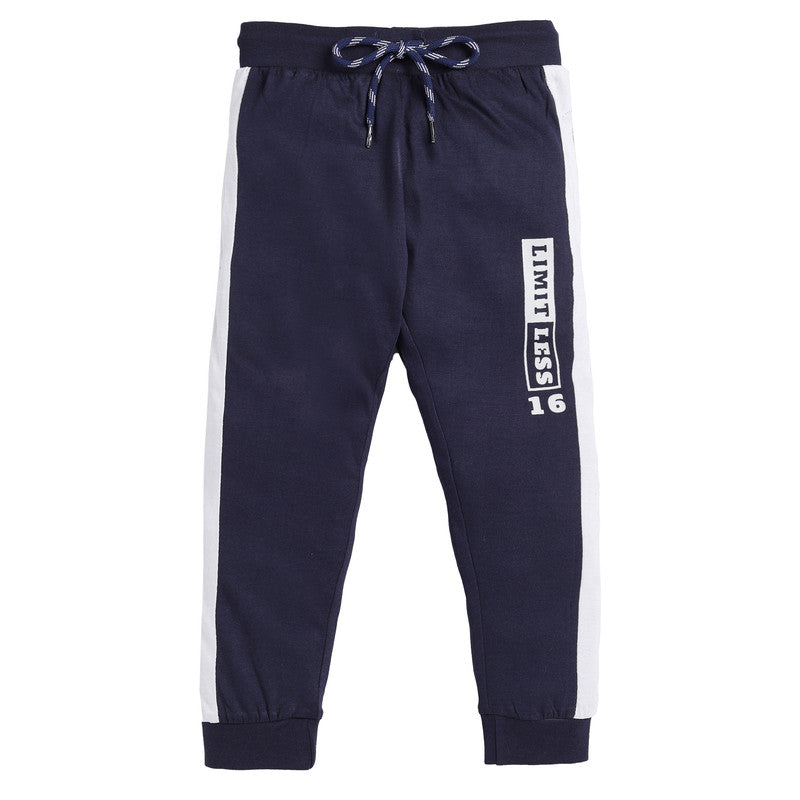 Boys Plain Track Pant|Navy