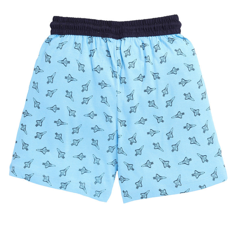 Boys All Over Printed Shorts|Blue