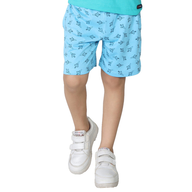 Boys All Over Printed Shorts|Blue