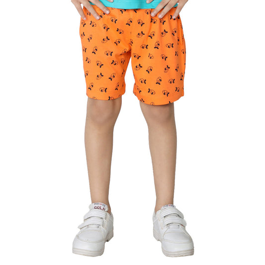 Boys All Over Printed Shorts|Orange