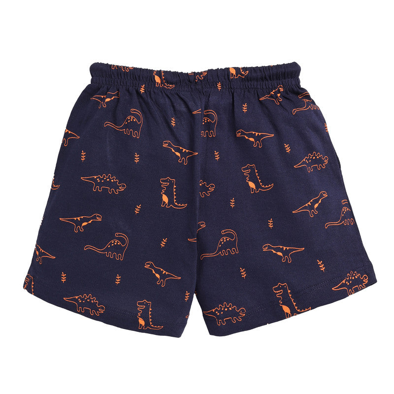 Boys All Over Printed Shorts|Navy