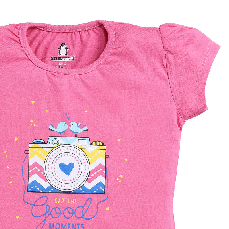 Good moments Half Sleeve Top | Cosmos Pink