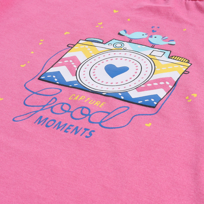 Good moments Half Sleeve Top | Cosmos Pink