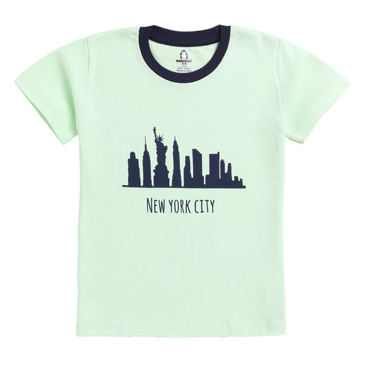 NY City Print Green T-shirt
