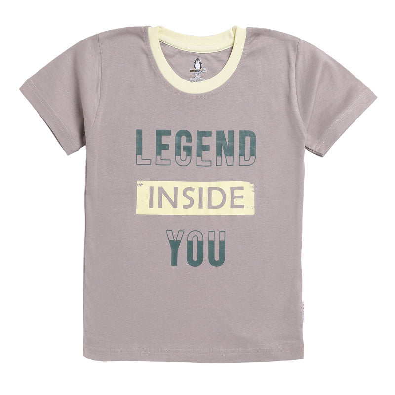 Legend Print Grey T-shirt