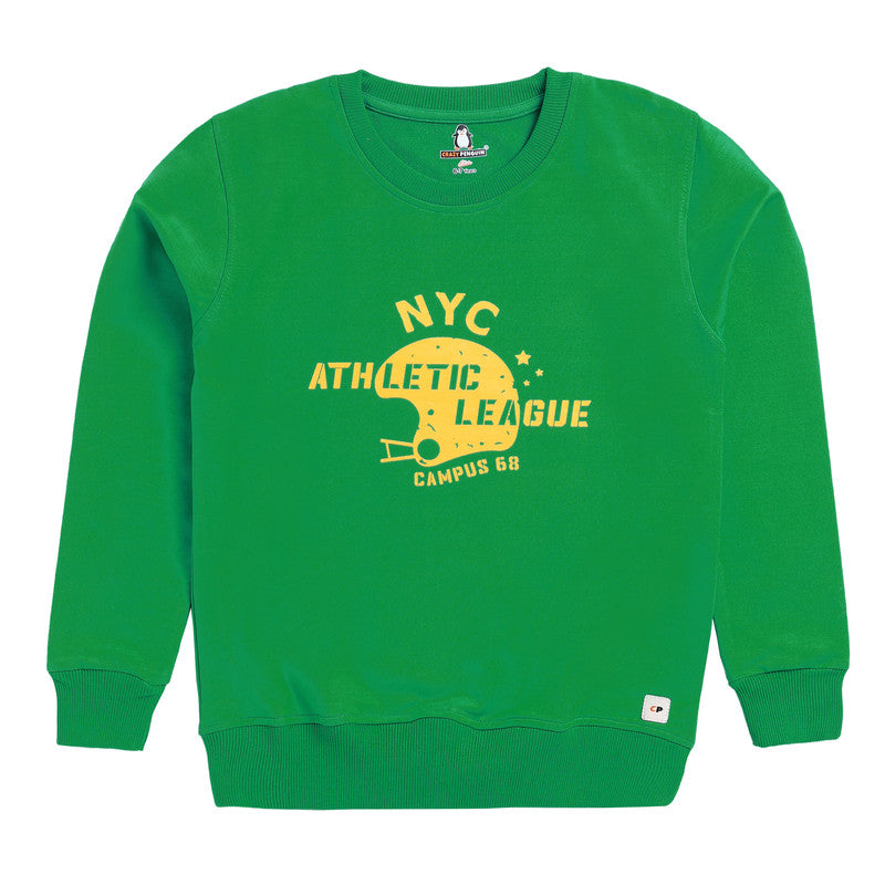Green Typography Sweatshirt